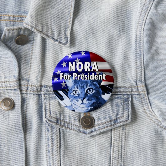 Nora für Präsidenten Button In Blue #3 (Beispiel)