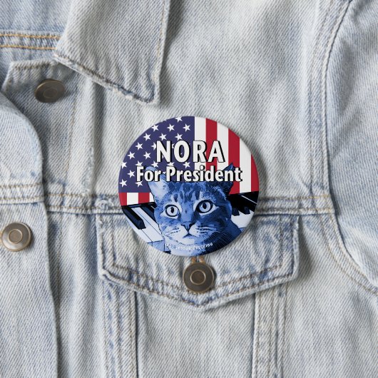 Nora für Präsidenten Button In Blue #4 (Beispiel)
