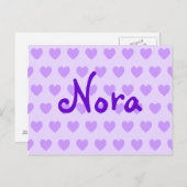 Nora Lila Postkarte (Vorne/Hinten)