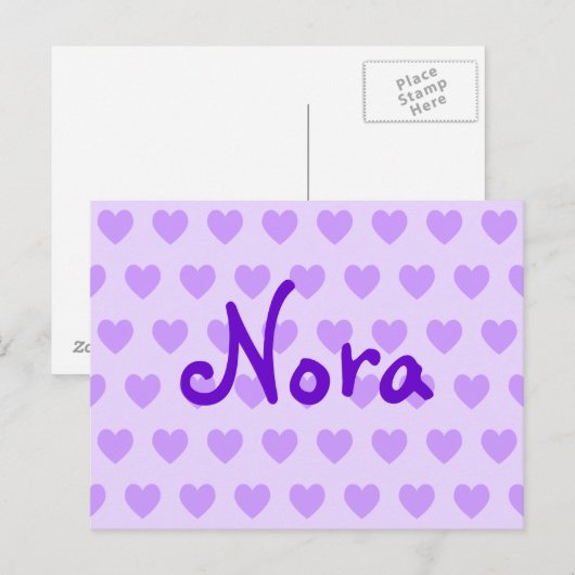Nora Lila Postkarte (Vorne/Hinten)