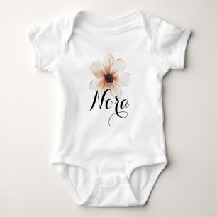 Nora Name Baby Mädchen Reveal Neugeborenes Blume P Strampler