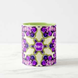 NORA ~ Personalisierter Vintage-Kostümschmuck ~ Zweifarbige Tasse