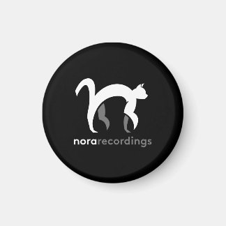 nora recordings Logo quadratisch schwarzes Magnet