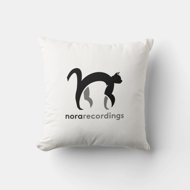 nora recordings logo white kissen (Vorderseite)
