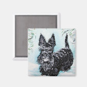 Nora Scottish Terrier Magnet (Vorderseite/Rückseite)