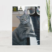 Nora The Piano Cat - Blank Folded Card - Style 004 Karte (Vorderseite)