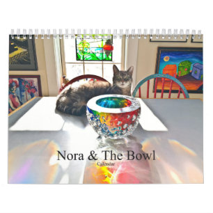 Nora The Piano Cat "Nora & the Bowl" Kalender