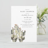 NORAH Bohemisch Prickly Pear Cactus Watercolor Einladung (Stehend Vorderseite)