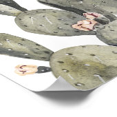 Norah - Bohemische Prickly Pear Cactus Baby Shower Poster (Ecke)