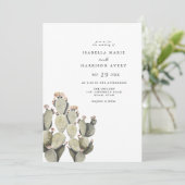 Norah - Bohemische Prickly Pear Cactus Desert Einladung (Stehend Vorderseite)