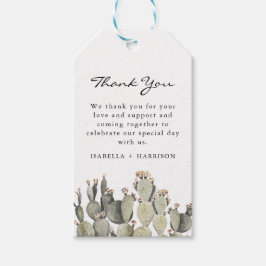 Norah - Bohemische Prickly Pear Cactus Watercolor Geschenkanhänger