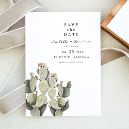 NORAH Bohemische Wasserfarbenkaktus Save the Date Einladung