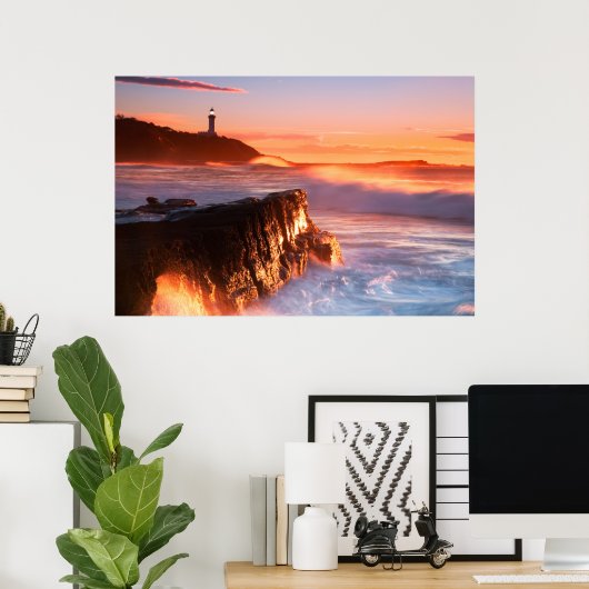 Norah Head Lighthouse | Soldiers Beach, Australien Poster (Heimbüro)