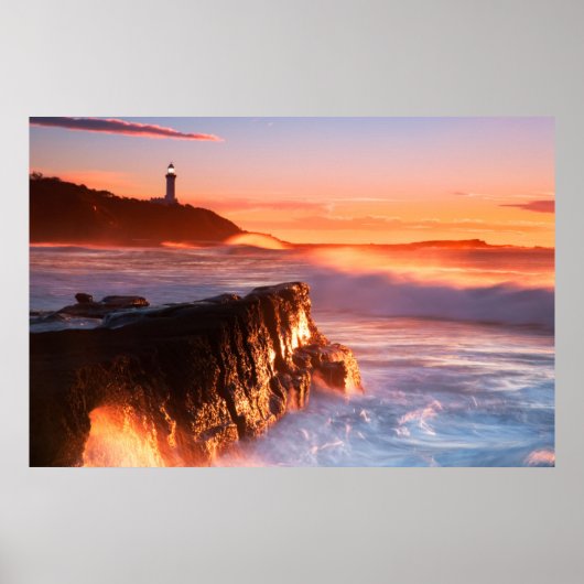 Norah Head Lighthouse | Soldiers Beach, Australien Poster (Vorne)