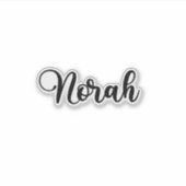 Norah Name - Handgeschriebene Kalligrafie Aufkleber (Vorderseite)