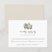 Norah - Prickly Pear Cactus Bohemisch RSVP Card