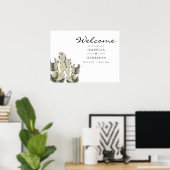 Norah - Prickly Pear Cactus Bohemisch Welcome Sign Poster (Heimbüro)