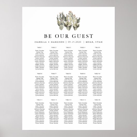 Norah - Prickly Pear Cactus Bohemisch Wüste Poster (Vorne)