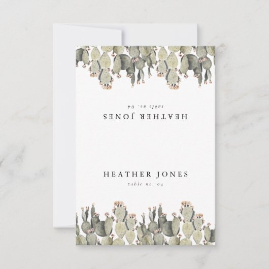 NORAH Prickly Pear Cactus Desert Platzkarten RSVP Karte (Vorderseite)