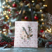 Noras blühende Strahlung - Boho Floral Monogramm Tragetaschen Mit Langen Trägern