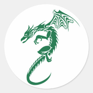 Norbert, der Grüne Drache Runder Aufkleber