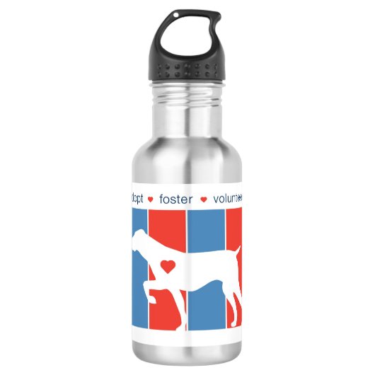 NorCalGSPRescue Striped Logo-Wasser-Flasche Edelstahlflasche (Vorderseite)