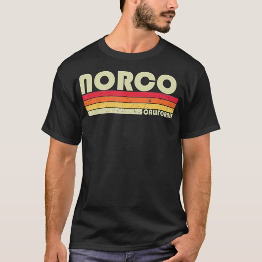 NORCO CA CALIFORNIA Funny City Zuhause Roots Gesch T-Shirt (Vorderseite)