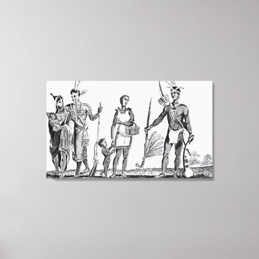 Nord-Amerikanische Ureinwohner Leinwanddruck (Vorderseite)
