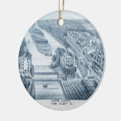 Nord Aurora Illinois Stone Lithograph 1871 Art Keramik Ornament (Links)