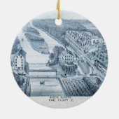 Nord Aurora Illinois Stone Lithograph 1871 Art Keramik Ornament (Hinten)