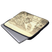 Nord Aurora Illinois Stone Lithograph 1871 Art Laptopschutzhülle (Vorne Knopf)