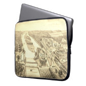 Nord Aurora Illinois Stone Lithograph 1871 Art Laptopschutzhülle (Vorderseite Links)