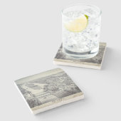 Nord Aurora Illinois Stone Lithograph 1871 Art Steinuntersetzer (Seitenansicht)