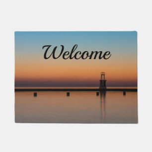 Nord Ave Lighthouse Sunrise Welcome Doormat Fußmatte