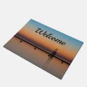 Nord Ave Lighthouse Sunrise Welcome Doormat Fußmatte (Schrägansicht)