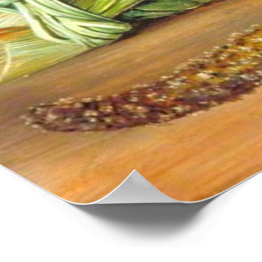 Nord - Blume, Obst, Palmyra Palm, Java 1870 Poster (Ecke)