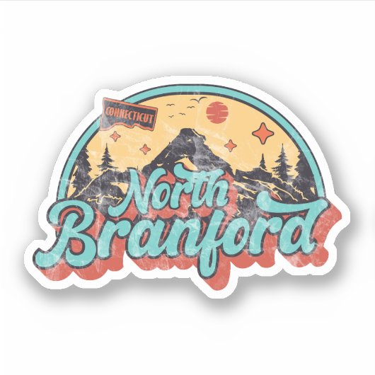 Nord Branford, Connecticut Aufkleber (Vorderseite)