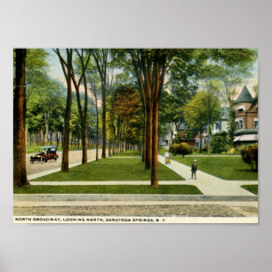Nord Broadway, Saratoga Springs, NY Vintag Poster
