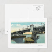 Nord-Brücke verbindet Lewiston und Auburn Postkarte (Vorne/Hinten)
