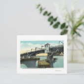 Nord-Brücke verbindet Lewiston und Auburn Postkarte (Stehend Vorderseite)