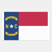 Nord-Carolina-Flag-Aufkleber Rechteckiger Aufkleber (Vorderseite)