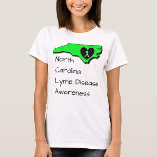 Nord-Carolina-Lyme-Borreliose-Bewusstseinsshirt T-Shirt