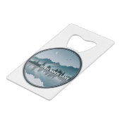Nord-Carolina-Reflektion Geldbeutel Flaschenöffner (Rückseite Schrägansicht)