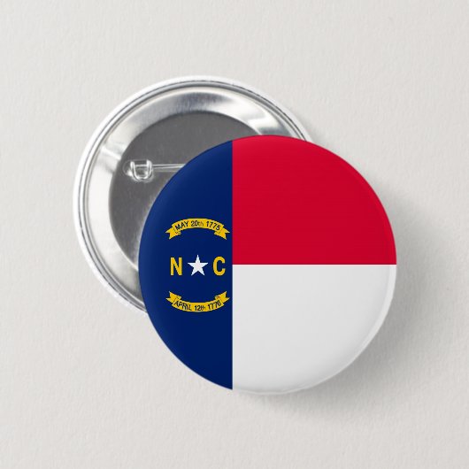 Nord-Carolina-Staatsflagge Button (Vorne & Hinten)