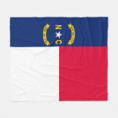 Nord-Carolina-Staatsflagge Fleecedecke (Vorderseite (Horizontal))