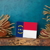 Nord-Carolina-Staatsflagge Fotoplatte (Seite)