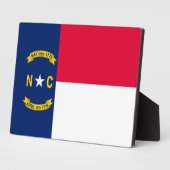 Nord-Carolina-Staatsflagge Fotoplatte (Seite)