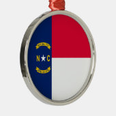 Nord-Carolina-Staatsflagge Ornament Aus Metall (Rechts)