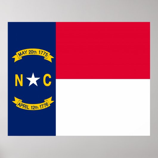 Nord-Carolina-Staatsflagge Poster (Vorne)