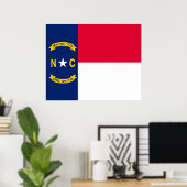 Nord-Carolina-Staatsflagge Poster (Heimbüro)